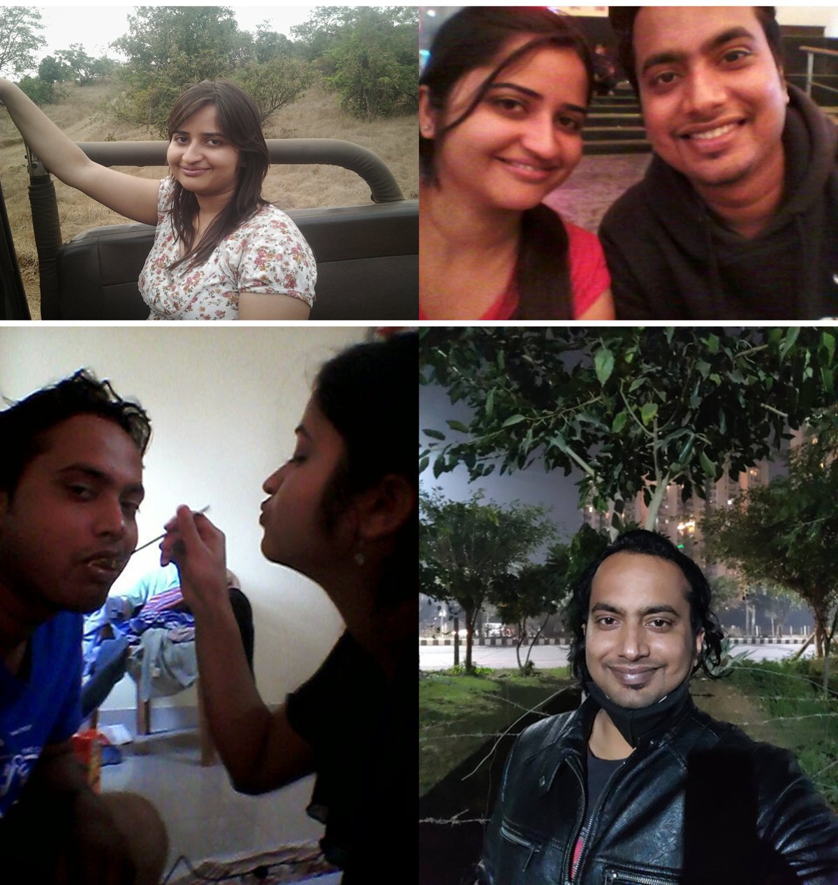Four photos of us